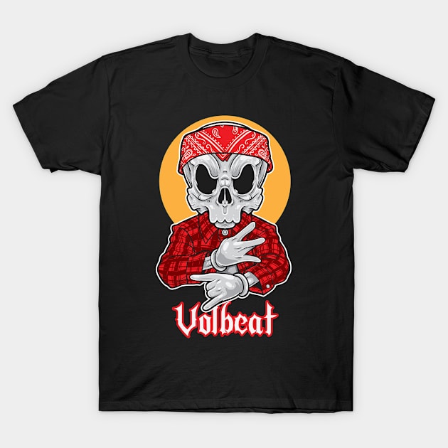 Skull Gangsta Volbeat T-Shirt by Ceogi Yen